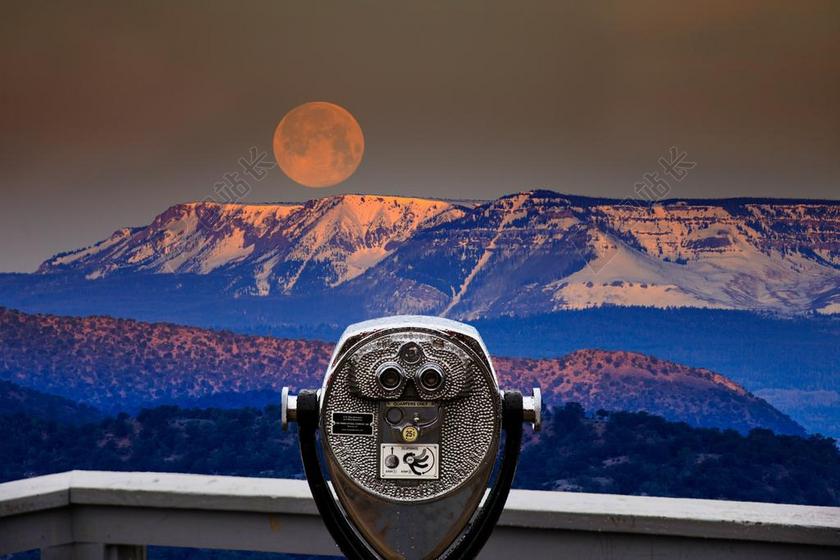 观点 望远镜 瞭望 硬币望远镜 远景 查看 远见 展望 手表