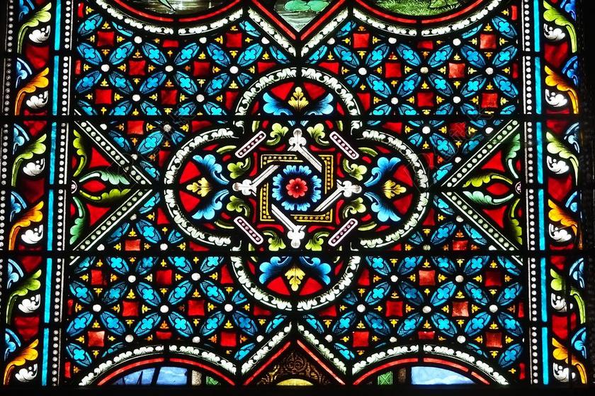 彩色玻璃窗 颜色 教堂 宗教 遗产 彩色玻璃 天主教 法国