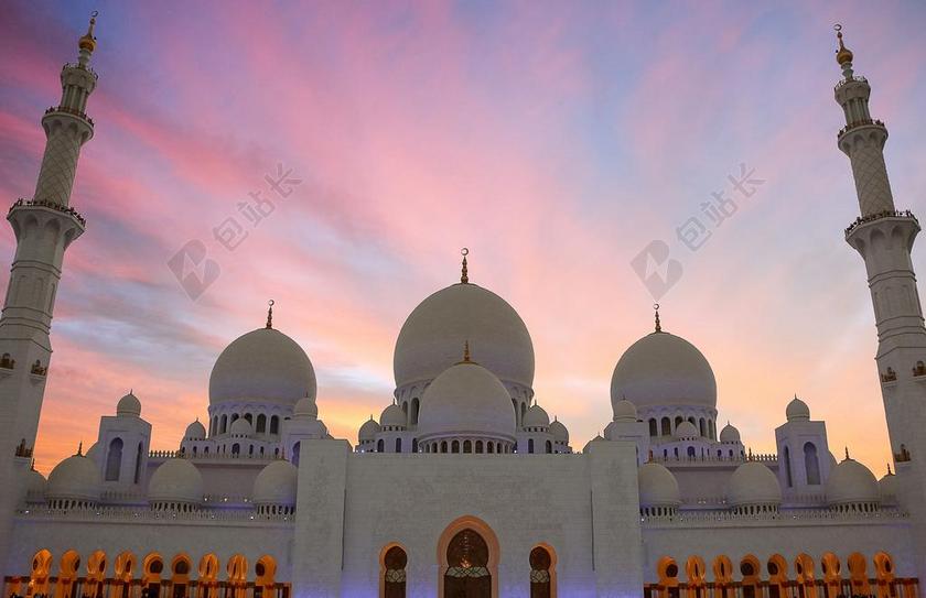 扎耶德清真寺 大清真寺 清真寺 阿拉伯联合酋长国 阿拉伯 结构