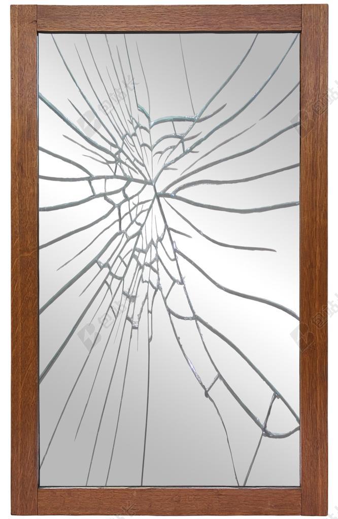 镜框镜子破破碎玻璃破碎背景图片