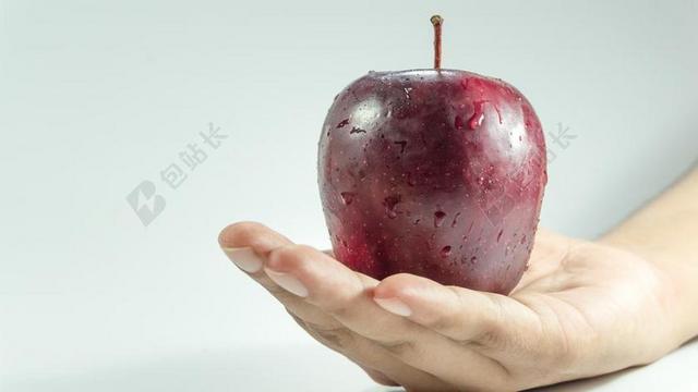 苹果 手 控股 红色 女子 食品 健康 水果 吃 新鲜