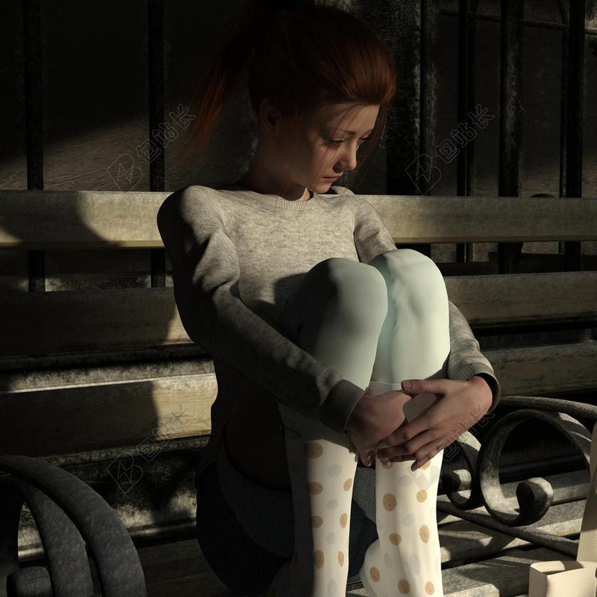 悲伤 绝望 麻花 灰色 疼痛 抑郁症 坐 筋疲力尽 单 黑