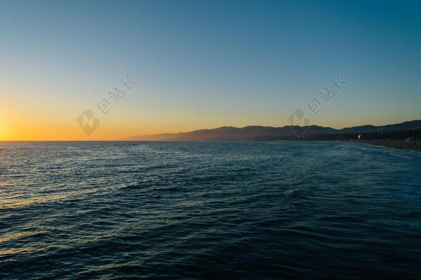 日落 太阳 晚报 海洋 太平洋 海边 海滩 大自然 海