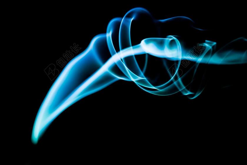 烟 卷曲 黑色背景 议案 流 曲线 白 波 线 顺利