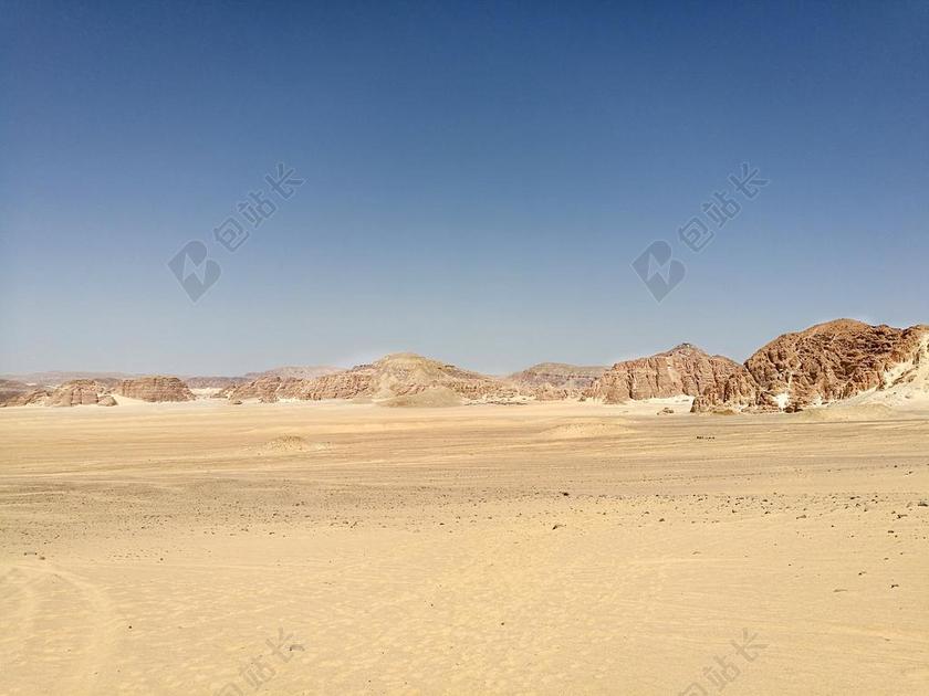 沙漠干旱黄沙无生机背景图片