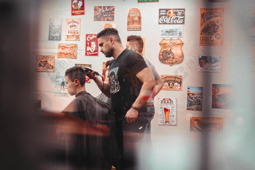 理发店 理发 发型 人 男子 客户 巴伯 电