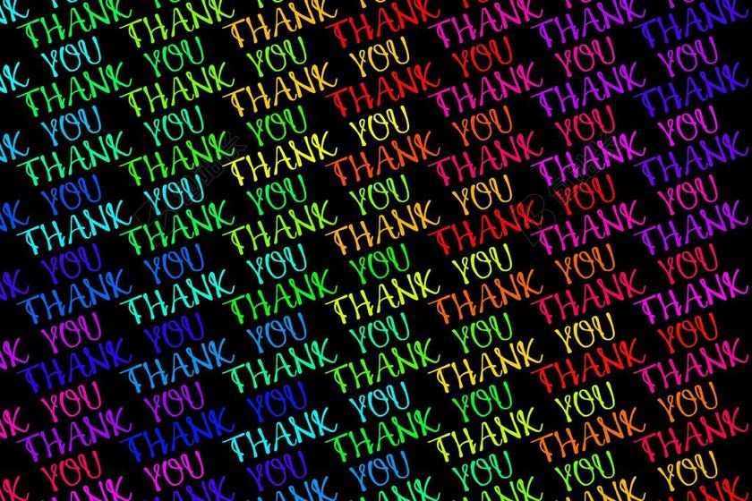 谢谢 字体 丰富多彩 WORD 颜色 信件 感谢