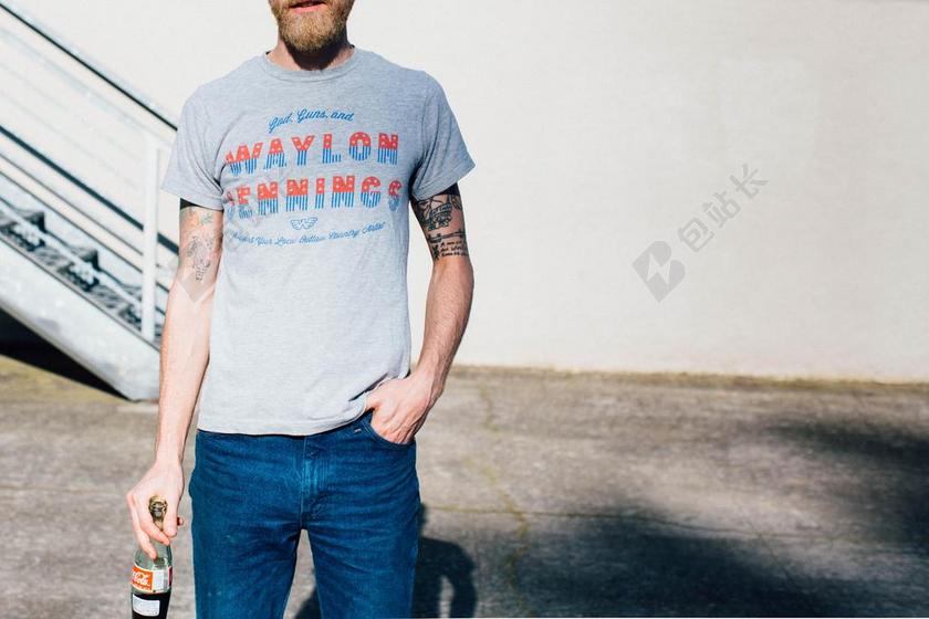 美国文化 风格 F 酿酒 老 设计 复古 徽标 T 恤