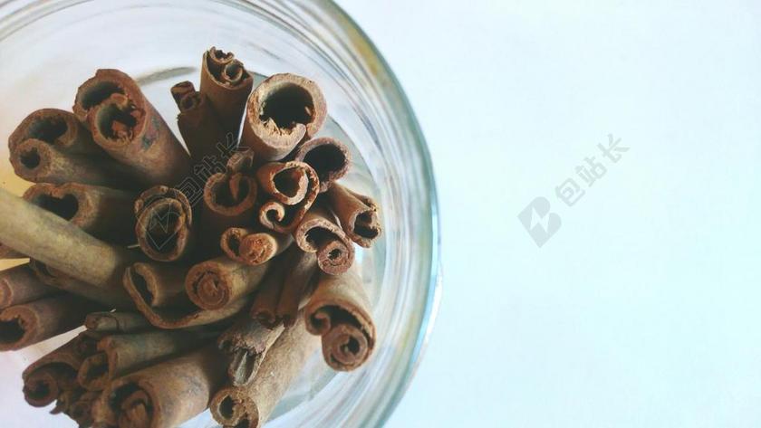 肉桂 罐 香料 有机 成分 营养 木 吃 食品 棒 饮食
