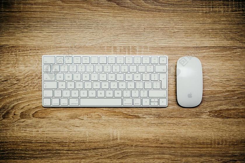 键盘 类型 字母 小工具 白 审美 木材 表 苹果 鼠标