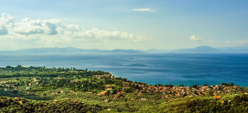 希腊 PELIO PAGASITIKOS海湾 村 景观 全景