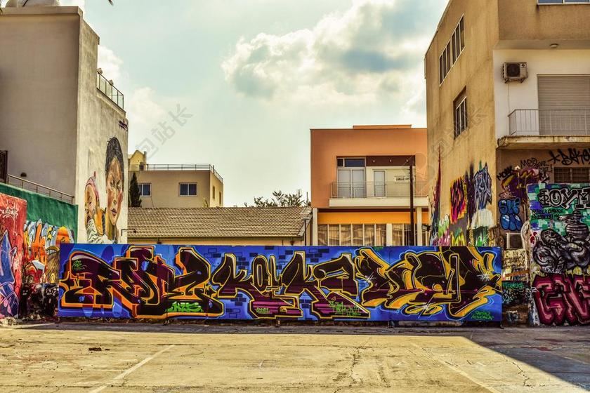 停车场 涂鸦 建设 结构 城市 街头艺术 LEMESSOS