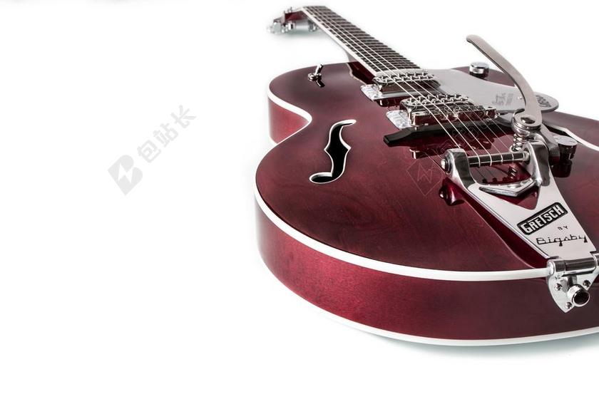 音乐 文书 电 吉他 红色 GRETSCH的