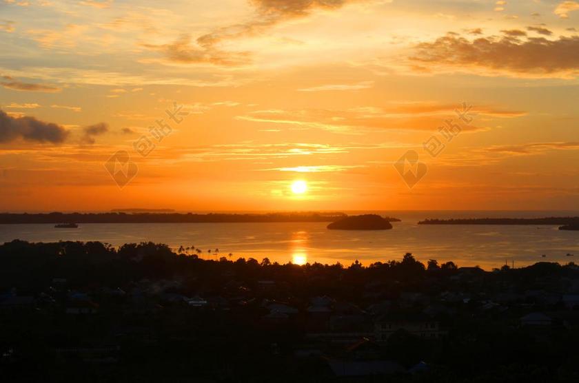 海 峰 自然风光 日落 KEI群岛
