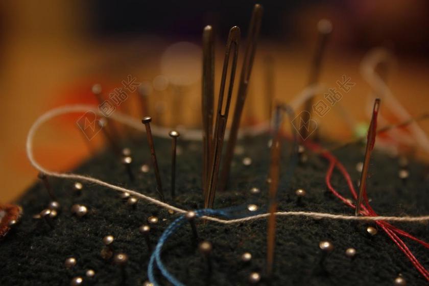 针 垫 缝纫 传统 线程