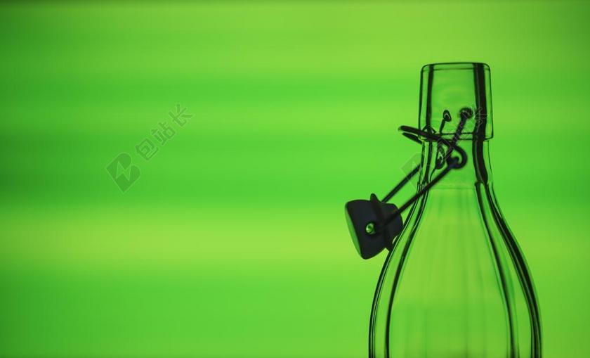 简约装水的瓶子背景图片