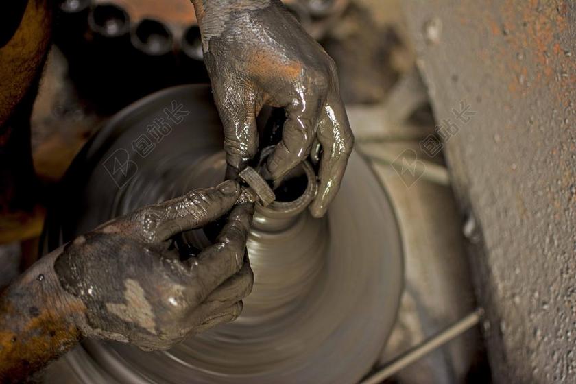 手工艺术陶器粘土背景图片