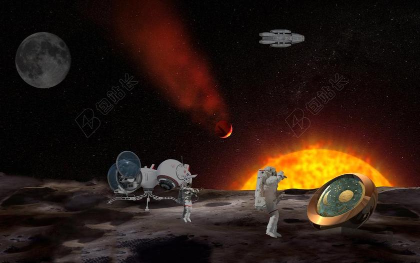 幻想 科幻小说 空间 飞船 明星 太空旅行 星体 照片蒙太奇