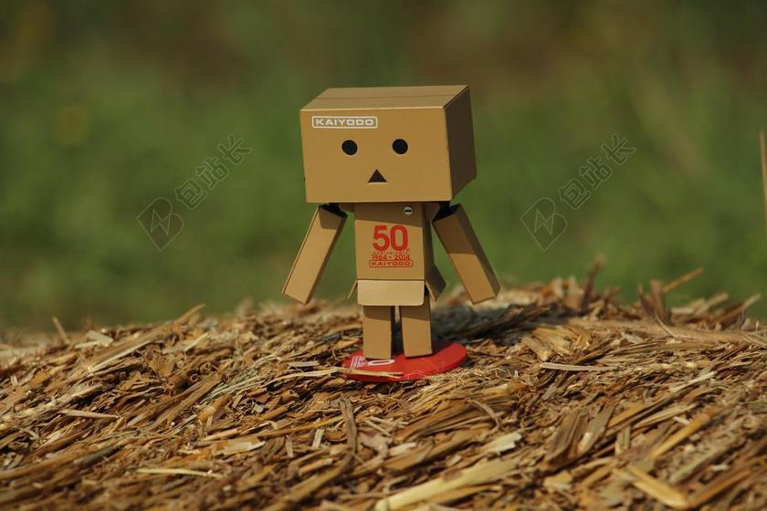 广告时尚迷茫的木盒人背景图片