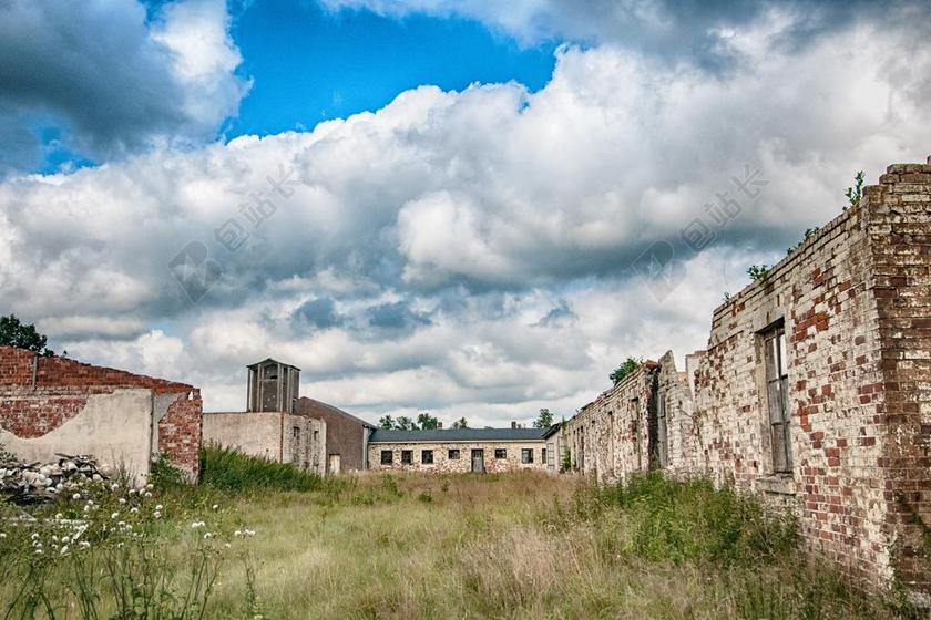 建筑复古萨克森战争纪念碑背景图片