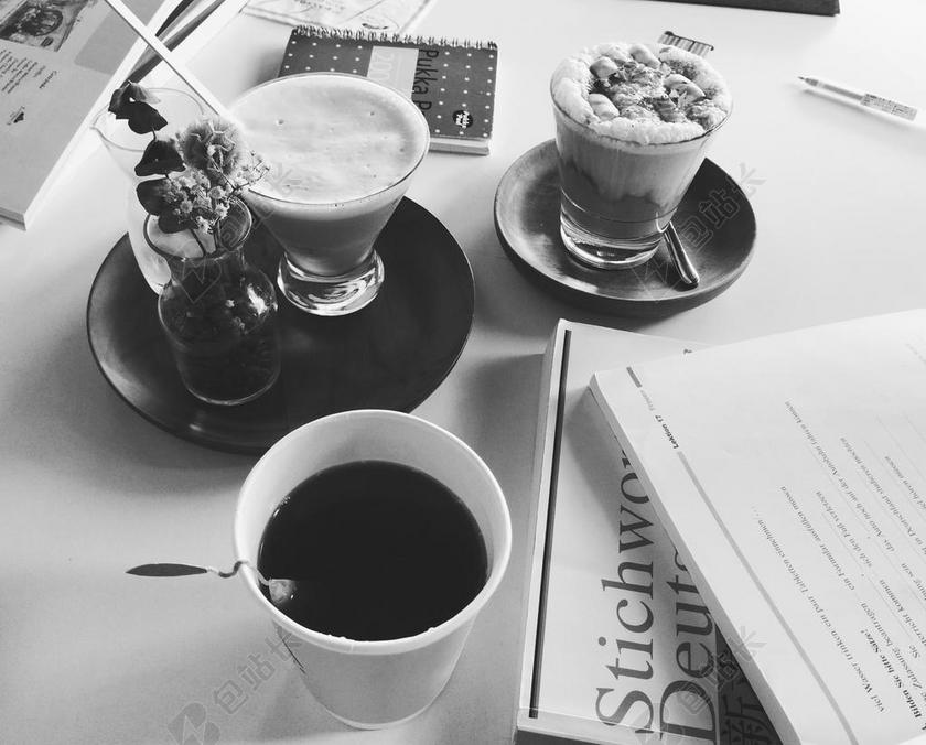 餐饮复古下午茶背景图片