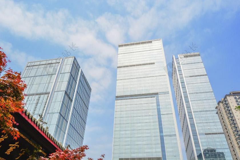 建筑清新高楼大厦背景图片