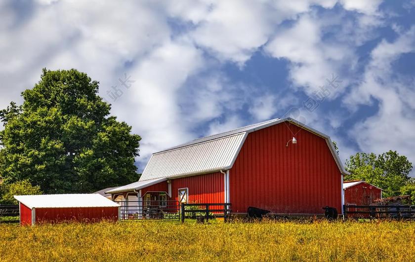 谷仓 乡村 烤房 俄亥俄州 数字艺术 农村 景区 国家 风景