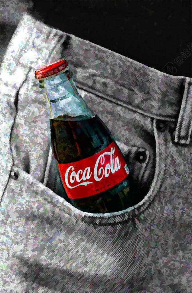 可口可乐公司 焦 瓶 牛仔裤 喝 苏打水 可乐