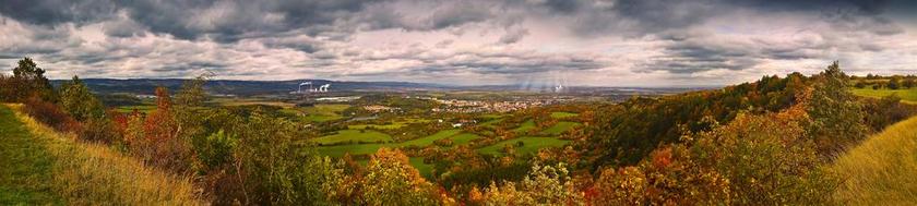 卡丹 捷克共和国 波希米亚 全景 景观 视图 性质