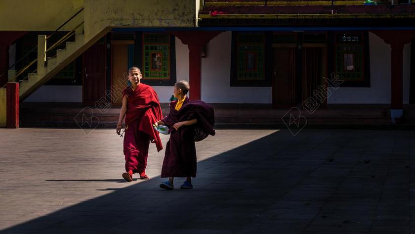 僧侣的孩子 小喇嘛 寺 宗教 亚洲 埠 佛教 文化 和尚