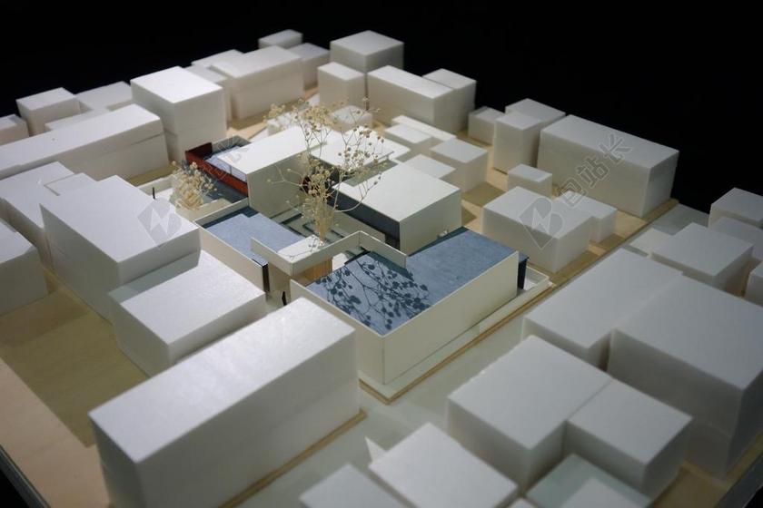 建筑时尚模型摆放背景图片