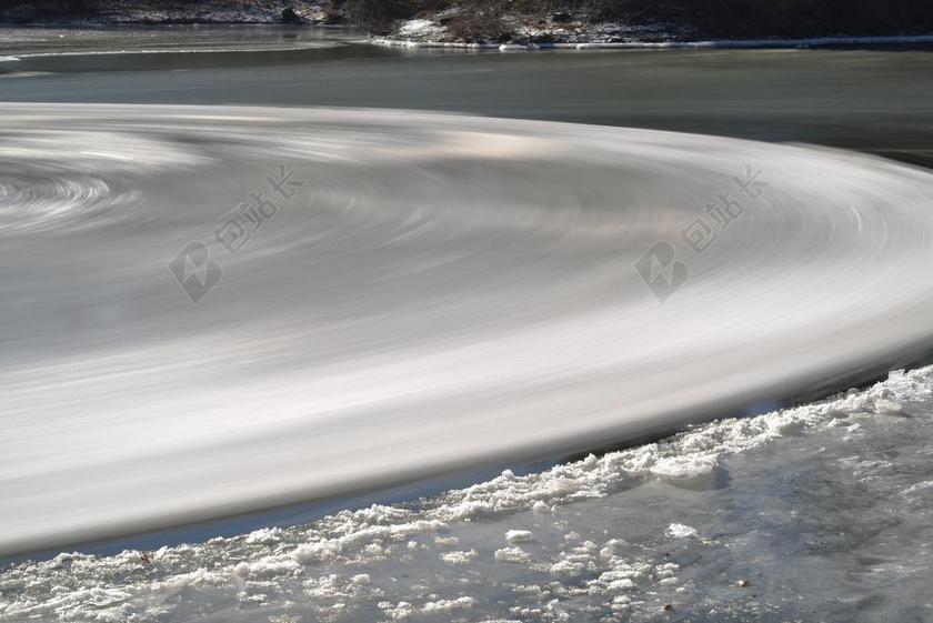 冰雪圈 冰盘 雪 冰 现象 自然 圆 环路