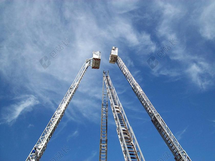 消防 转盘梯子 梯子 头 旋转台钢梯 崛起 金属头 金属