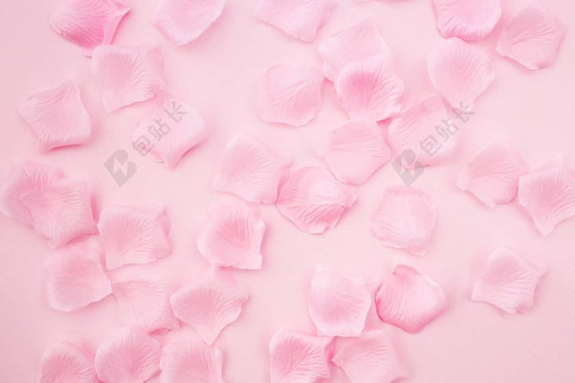 粉色浪漫清新妇女节情人节鲜花背景图片