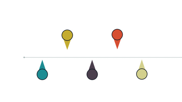 彩色定位图标递进时间轴PPT