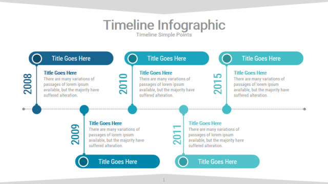 简洁年份发展历程介绍时间轴PPT