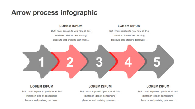红黑箭头拼凑鱼形原因分析PPT鱼骨图图表
