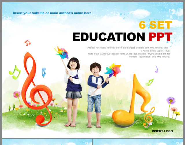 卡通儿童音乐教学PPT课件模板