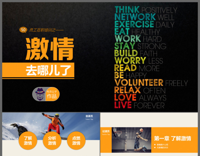 扁平化简洁员工在职培训之激情去哪儿了培训课件通用PPT模板