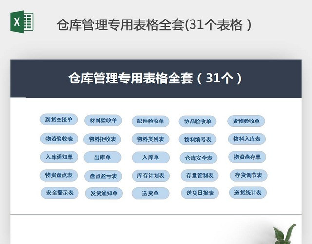 仓库管理专用表格全套管理表格