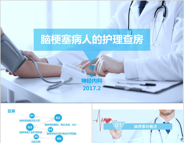 脑梗病人护理查房培训课件PPT