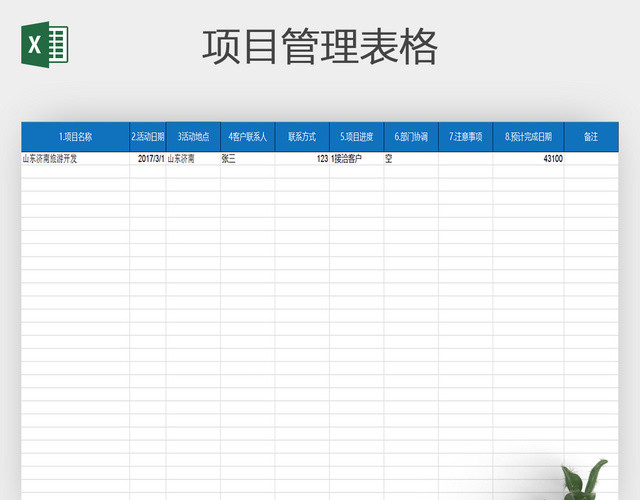 企业销售指标业绩进度统计EXCEL表格