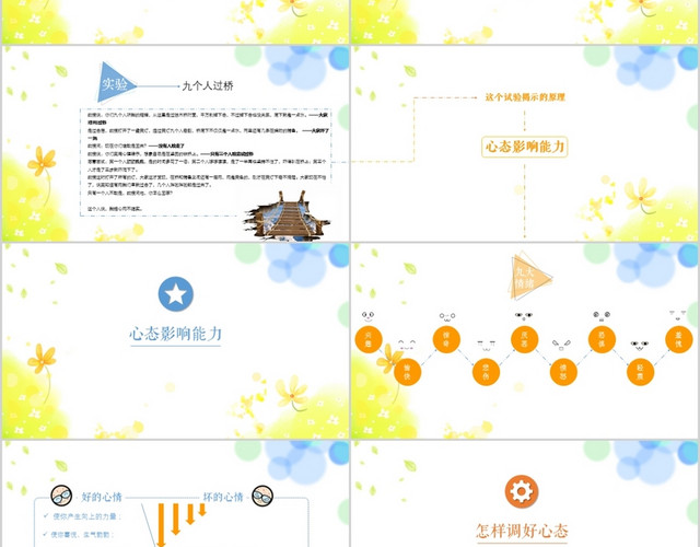 小清新风简约员工心态培训PPT直接使用