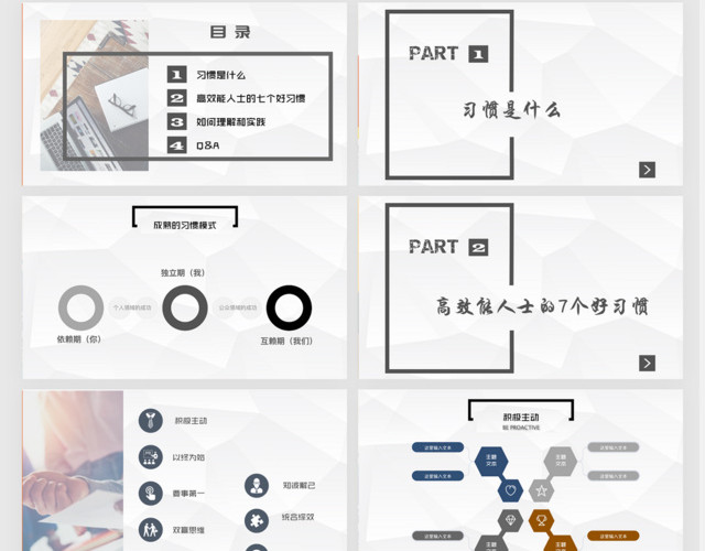 高效能人士的7个习惯KEYNOTE模板