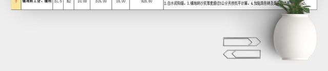 工程预算表EXCEL模板