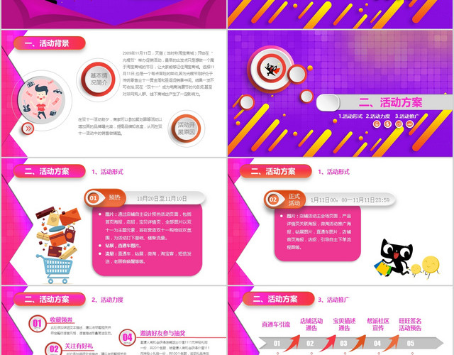 淘宝电商营销双十二购物节活动策划PPT模板