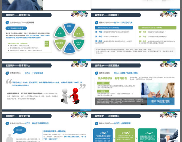 创意简约几何销售教育培训KEYNOTE模板