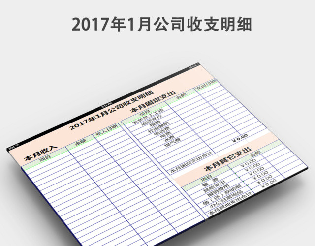公司收支明细表模板