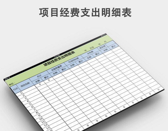 项目经费支出明细表