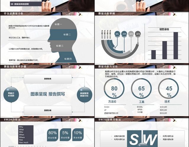 蓝色财务培训分析师培训课件财务数据分析图表分析培训PPT模板